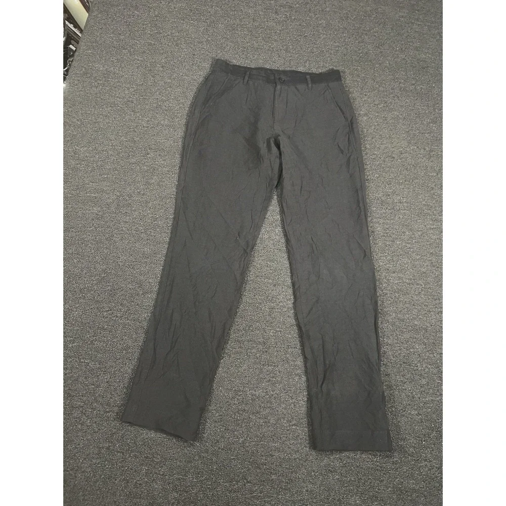 Outlier Injected Linen Pants Mens 30 Black Lightweight Tech Linen Trousers